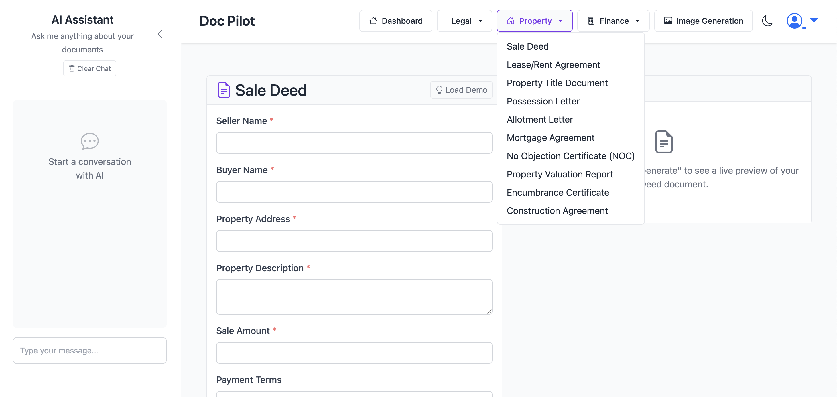 Property Document Generator